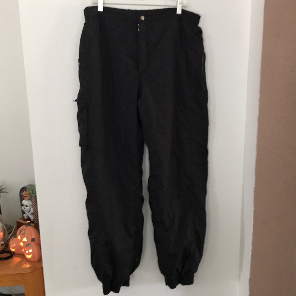 🏂SNOW PANTS BY DOWNHILL RACER BLACK SZ XL EXCELLENT CONDITION!